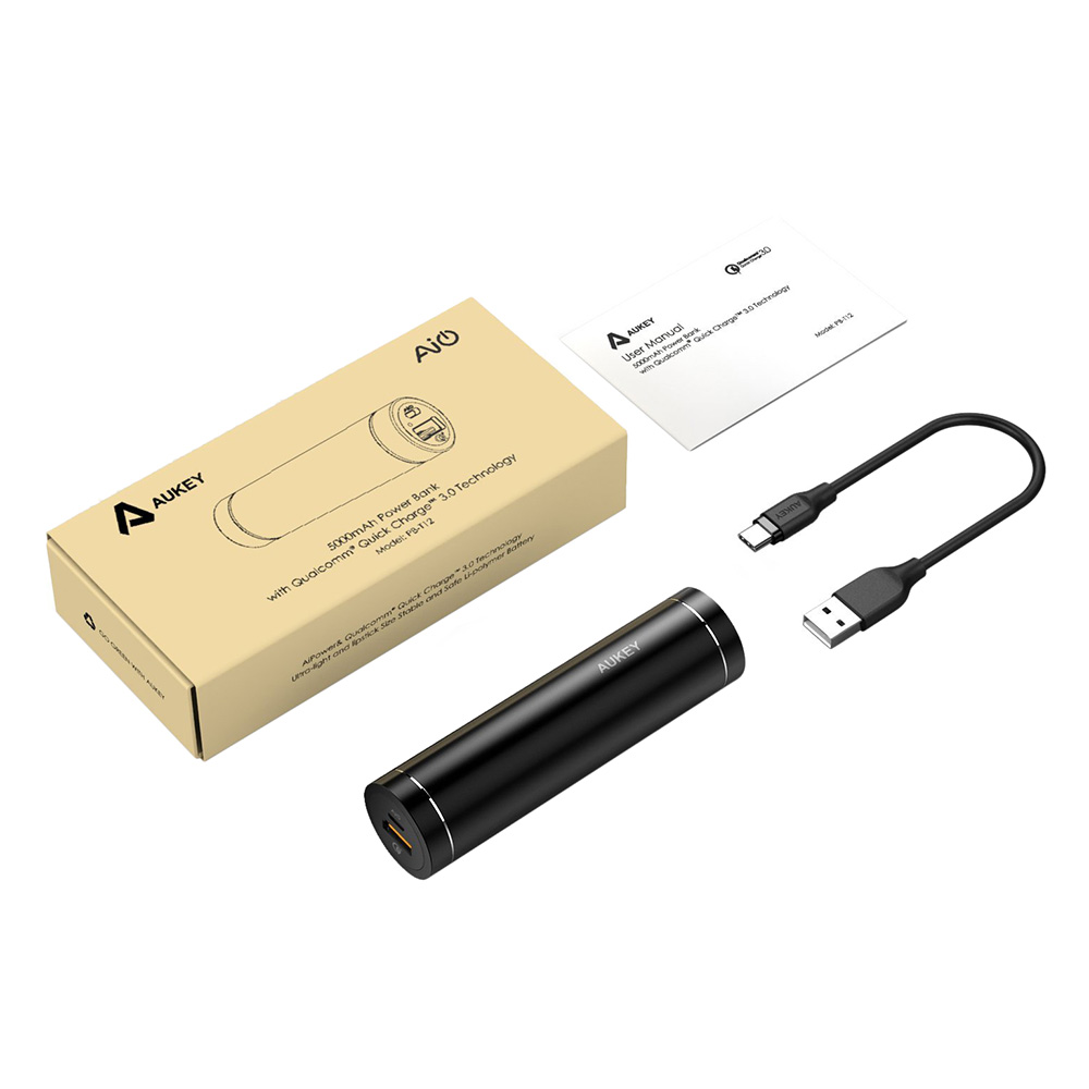 Pin Sạc Dự Phòng Aukey PB-T12 5000mAh QC 3.0 - Hàng Chính Hãng